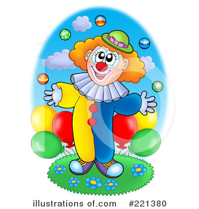 Royalty-Free (RF) Clown Clipart Illustration by visekart - Stock Sample #221380