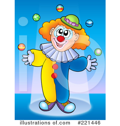 Royalty-Free (RF) Clown Clipart Illustration by visekart - Stock Sample #221446