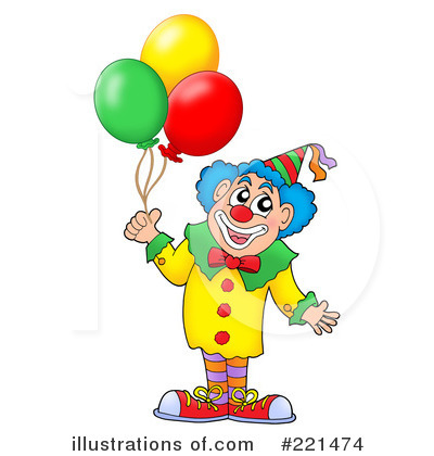 Royalty-Free (RF) Clown Clipart Illustration by visekart - Stock Sample #221474
