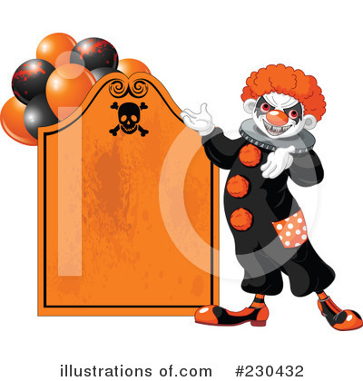 Royalty-Free (RF) Clown Clipart Illustration by Pushkin - Stock Sample #230432