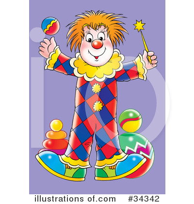 Royalty-Free (RF) Clown Clipart Illustration by Alex Bannykh - Stock Sample #34342