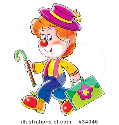 Royalty-Free (RF) Clown Clipart Illustration by Alex Bannykh - Stock Sample #34346