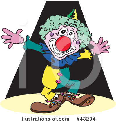 Royalty-Free (RF) Clown Clipart Illustration by Dennis Holmes Designs - Stock Sample #43204