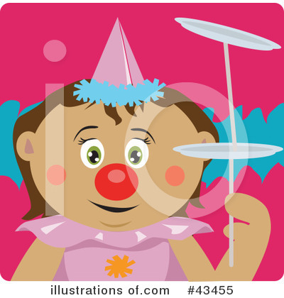 Royalty-Free (RF) Clown Clipart Illustration by Dennis Holmes Designs - Stock Sample #43455