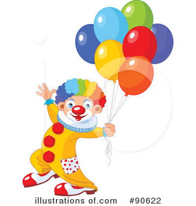 Royalty-Free (RF) Clown Clipart Illustration by Pushkin - Stock Sample #90622