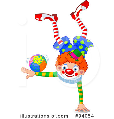 Royalty-Free (RF) Clown Clipart Illustration by Pushkin - Stock Sample #94054