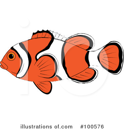 Royalty-Free (RF) Clown Fish Clipart Illustration by Pams Clipart - Stock Sample #100576