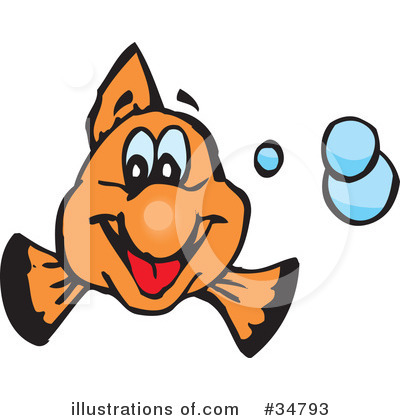 Royalty-Free (RF) Clown Fish Clipart Illustration by Dennis Holmes Designs - Stock Sample #34793