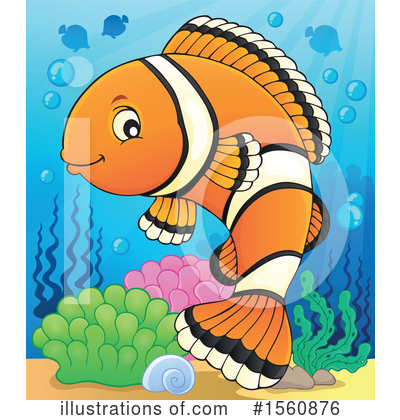 Royalty-Free (RF) Clownfish Clipart Illustration by visekart - Stock Sample #1560876