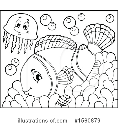 Royalty-Free (RF) Clownfish Clipart Illustration by visekart - Stock Sample #1560879
