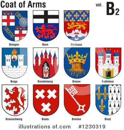 Royalty-Free (RF) Coat Of Arms Clipart Illustration by dero - Stock Sample #1230319