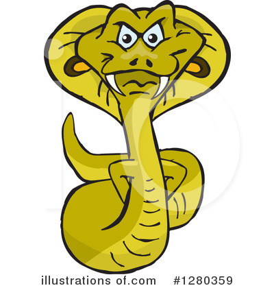 Royalty-Free (RF) Cobra Clipart Illustration by Dennis Holmes Designs - Stock Sample #1280359