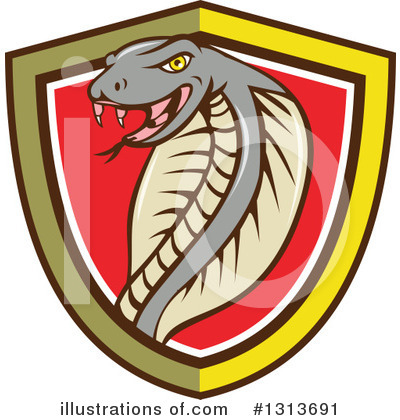 Royalty-Free (RF) Cobra Clipart Illustration by patrimonio - Stock Sample #1313691
