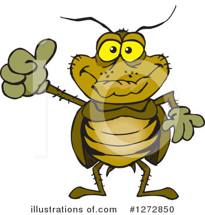 Royalty-Free (RF) Cockroach Clipart Illustration by Dennis Holmes Designs - Stock Sample #1272850
