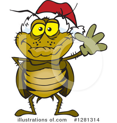 Royalty-Free (RF) Cockroach Clipart Illustration by Dennis Holmes Designs - Stock Sample #1281314