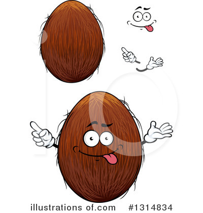 Royalty-Free (RF) Coconut Clipart Illustration by Vector Tradition SM - Stock Sample #1314834