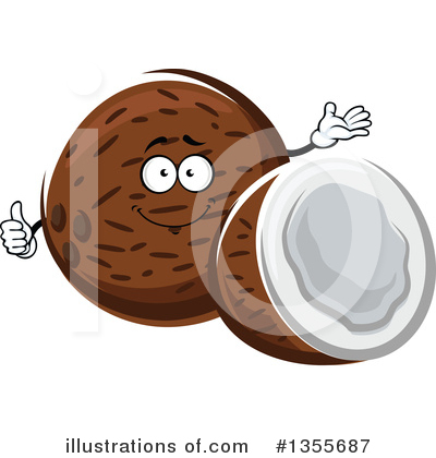 Royalty-Free (RF) Coconut Clipart Illustration by Vector Tradition SM - Stock Sample #1355687