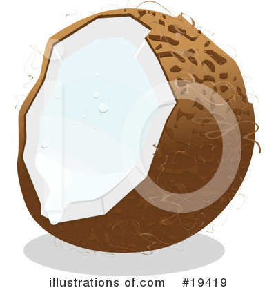 Royalty-Free (RF) Coconut Clipart Illustration by Vitmary Rodriguez - Stock Sample #19419