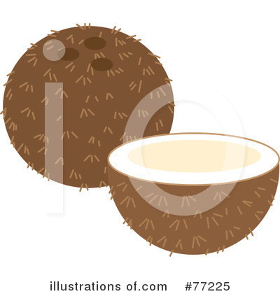Royalty-Free (RF) Coconut Clipart Illustration by Rosie Piter - Stock Sample #77225