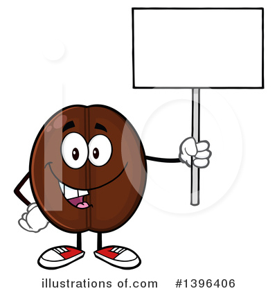 Coffee Bean Character Clipart #1396406 by Hit Toon