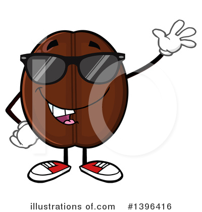 Coffee Bean Character Clipart #1396416 by Hit Toon