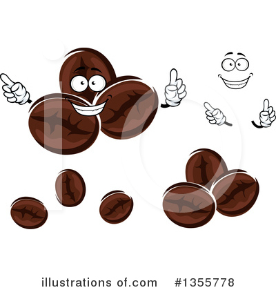 Royalty-Free (RF) Coffee Bean Clipart Illustration by Vector Tradition SM - Stock Sample #1355778