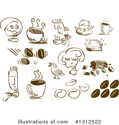Royalty-Free (RF) Coffee Clipart Illustration by Liron Peer - Stock Sample #1312522