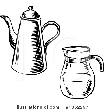 Coffee Pot Clipart #1352297 by Vector Tradition SM