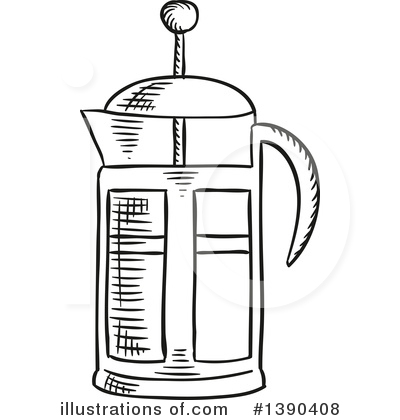 French Press Clipart #1390408 by Vector Tradition SM