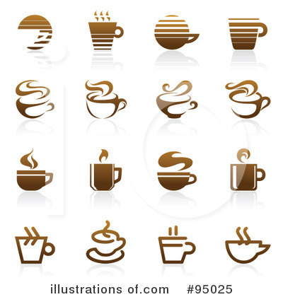 Royalty-Free (RF) Coffee Logo Clipart Illustration by elena - Stock Sample #95025