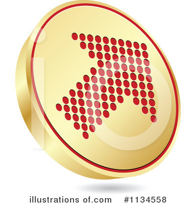 Royalty-Free (RF) Coin Icon Clipart Illustration by Andrei Marincas - Stock Sample #1134558