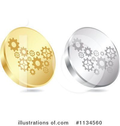 Royalty-Free (RF) Coin Icon Clipart Illustration by Andrei Marincas - Stock Sample #1134560