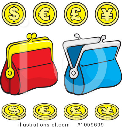 Coin Purse Clipart #1059699 by Any Vector