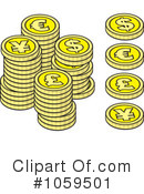 Coins Clipart #1059501 by Any Vector