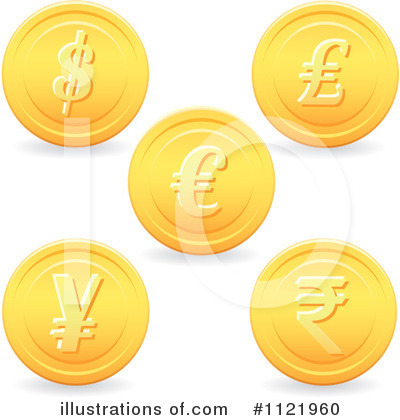 Royalty-Free (RF) Coins Clipart Illustration by Amanda Kate - Stock Sample #1121960