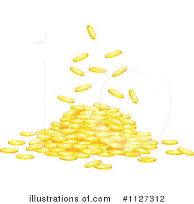 Royalty-Free (RF) Coins Clipart Illustration by Vector Tradition SM - Stock Sample #1127312
