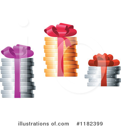 Royalty-Free (RF) Coins Clipart Illustration by Vector Tradition SM - Stock Sample #1182399