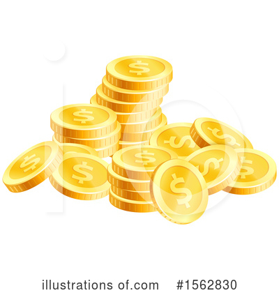 Royalty-Free (RF) Coins Clipart Illustration by Vector Tradition SM - Stock Sample #1562830