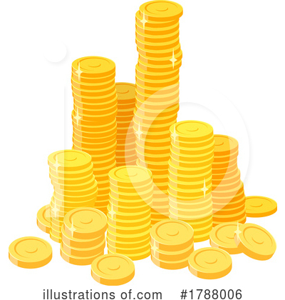 Royalty-Free (RF) Coins Clipart Illustration by Vector Tradition SM - Stock Sample #1788006