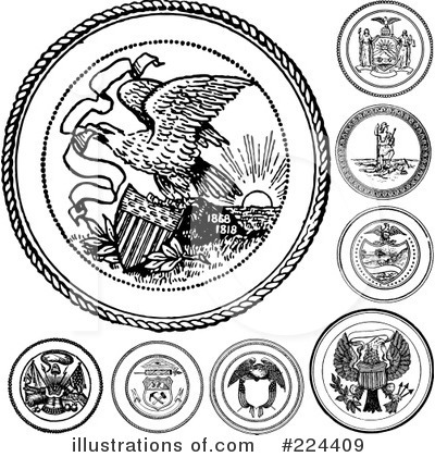 Royalty-Free (RF) Coins Clipart Illustration by BestVector - Stock Sample #224409