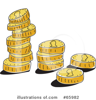 Royalty-Free (RF) Coins Clipart Illustration by Prawny - Stock Sample #65982