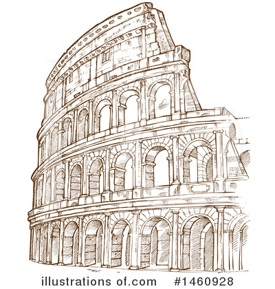 Royalty-Free (RF) Coliseum Clipart Illustration by Domenico Condello - Stock Sample #1460928
