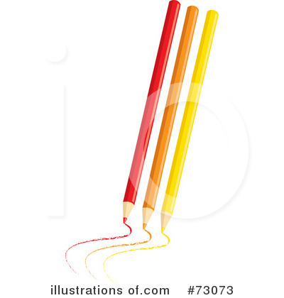 Royalty-Free (RF) Colored Pencil Clipart Illustration by Rosie Piter - Stock Sample #73073