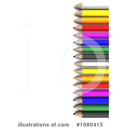 Royalty-Free (RF) Colored Pencils Clipart Illustration by KJ Pargeter - Stock Sample #1080415