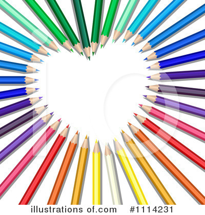 Royalty-Free (RF) Colored Pencils Clipart Illustration by Oligo - Stock Sample #1114231