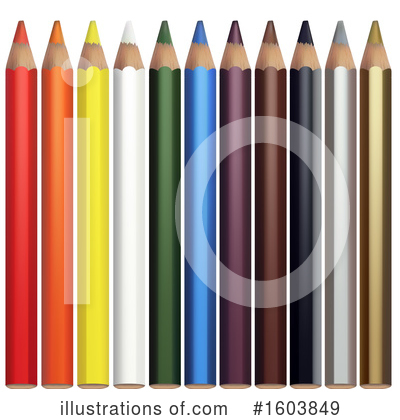 Colored Pencils Clipart #1603849 by dero