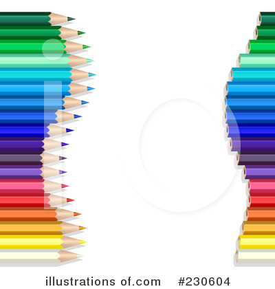 Royalty-Free (RF) Colored Pencils Clipart Illustration by Oligo - Stock Sample #230604