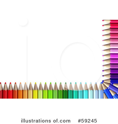 Royalty-Free (RF) Colored Pencils Clipart Illustration by Frog974 - Stock Sample #59245