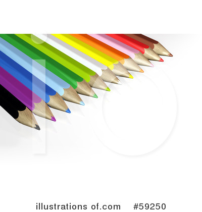 Royalty-Free (RF) Colored Pencils Clipart Illustration by Frog974 - Stock Sample #59250