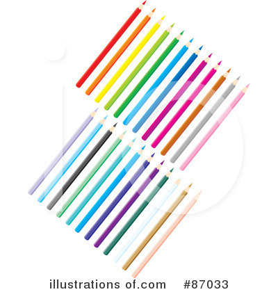 Royalty-Free (RF) Colored Pencils Clipart Illustration by Alex Bannykh - Stock Sample #87033